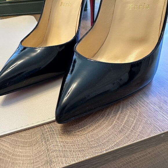 Christian Louboutin Pigalle Follies 100 Patent Size 38 Black - Picture 5 of 8